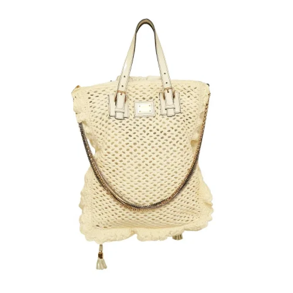 Dolce & Gabbana Pre-owned Raffia handbags Beige Dames