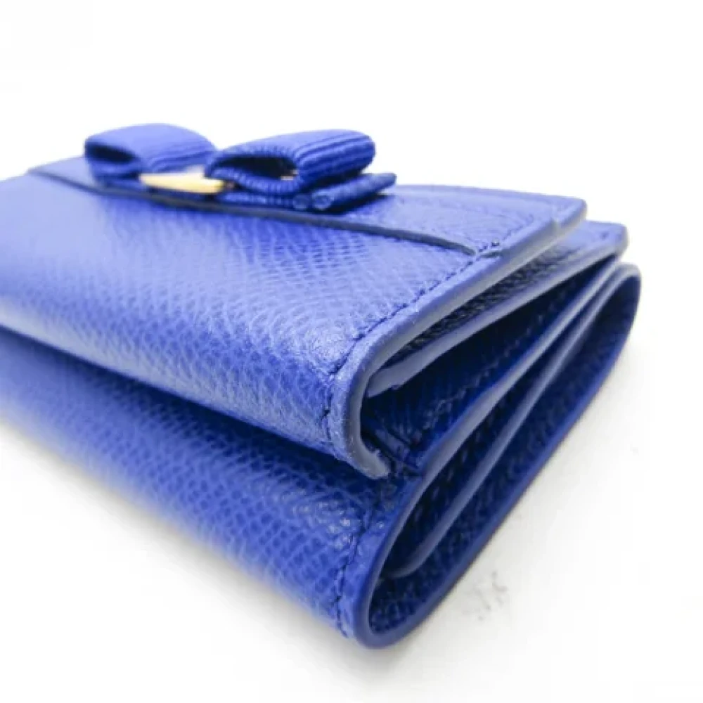 Salvatore Ferragamo Pre-owned Leather wallets Blue Dames