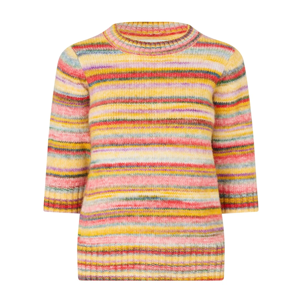 Lollys Laundry Kleurrijke Regenboog Gestreepte Trui Multicolor Dames