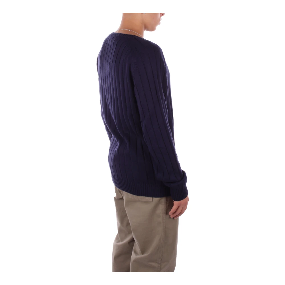 Costume National Blauwe Trui met Logodetail Blue Heren