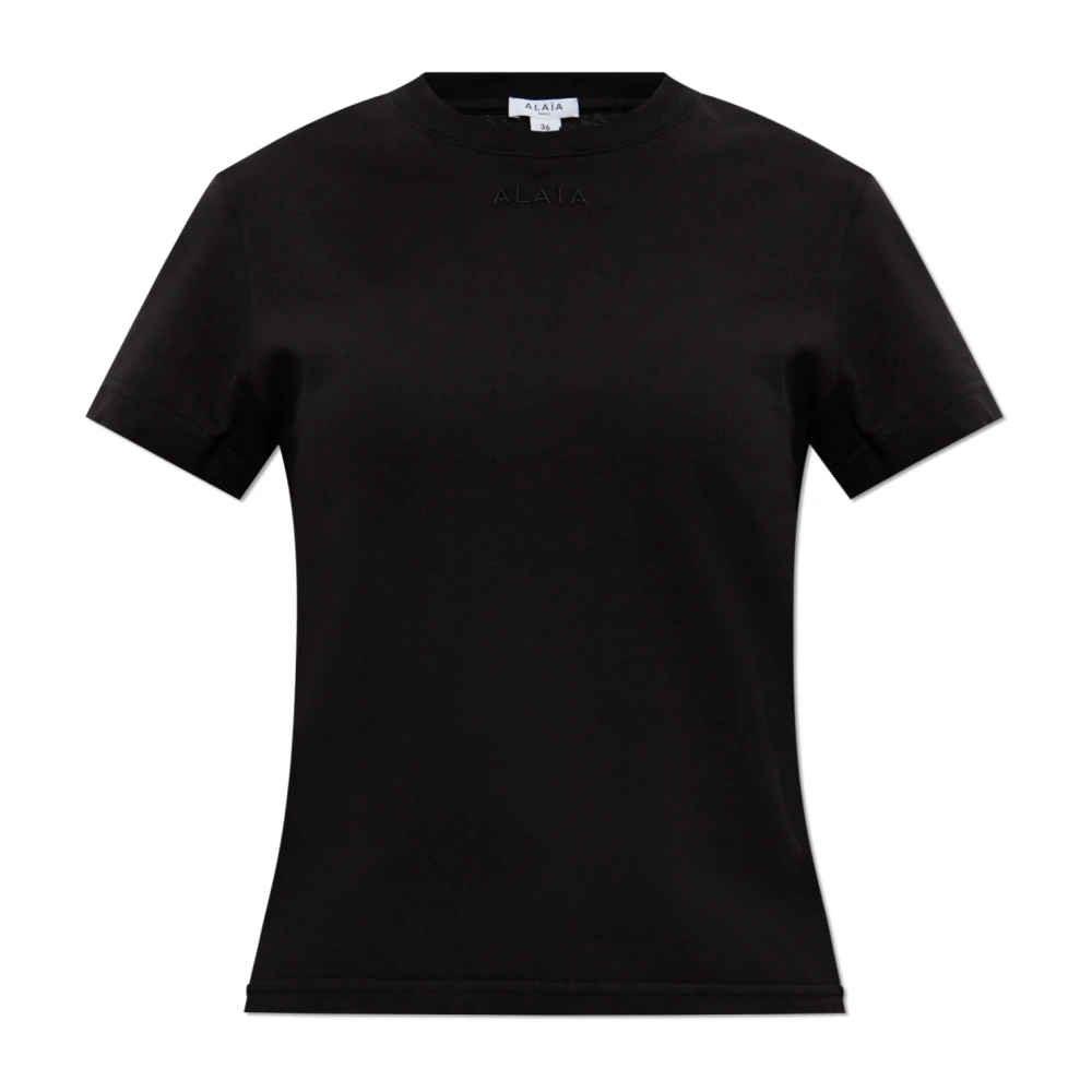 Alaïa Zwart T-shirt Dameskleding Black Dames