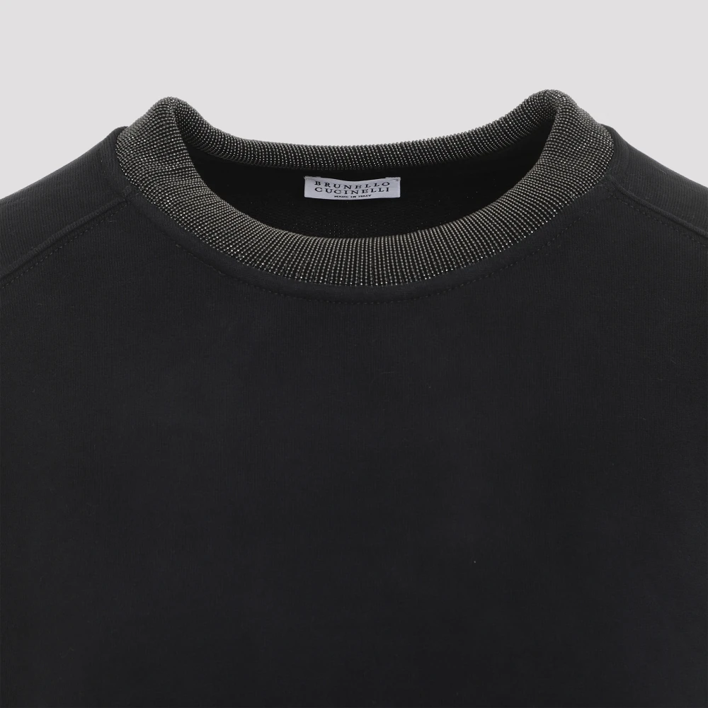 BRUNELLO CUCINELLI Zwarte Sweatshirt Verhoog Stijl Aw24 Black Dames