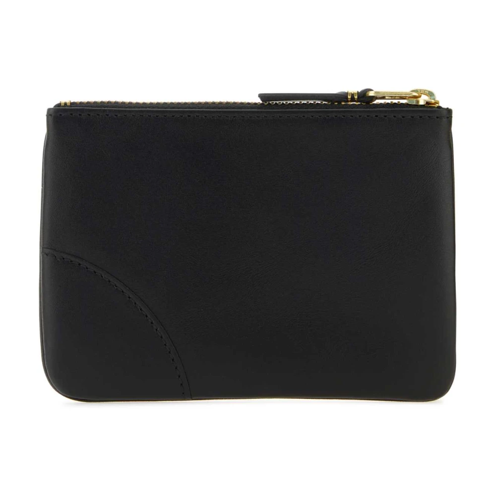 Comme des Garçons Zwarte leren munthoes portemonnee Black Dames