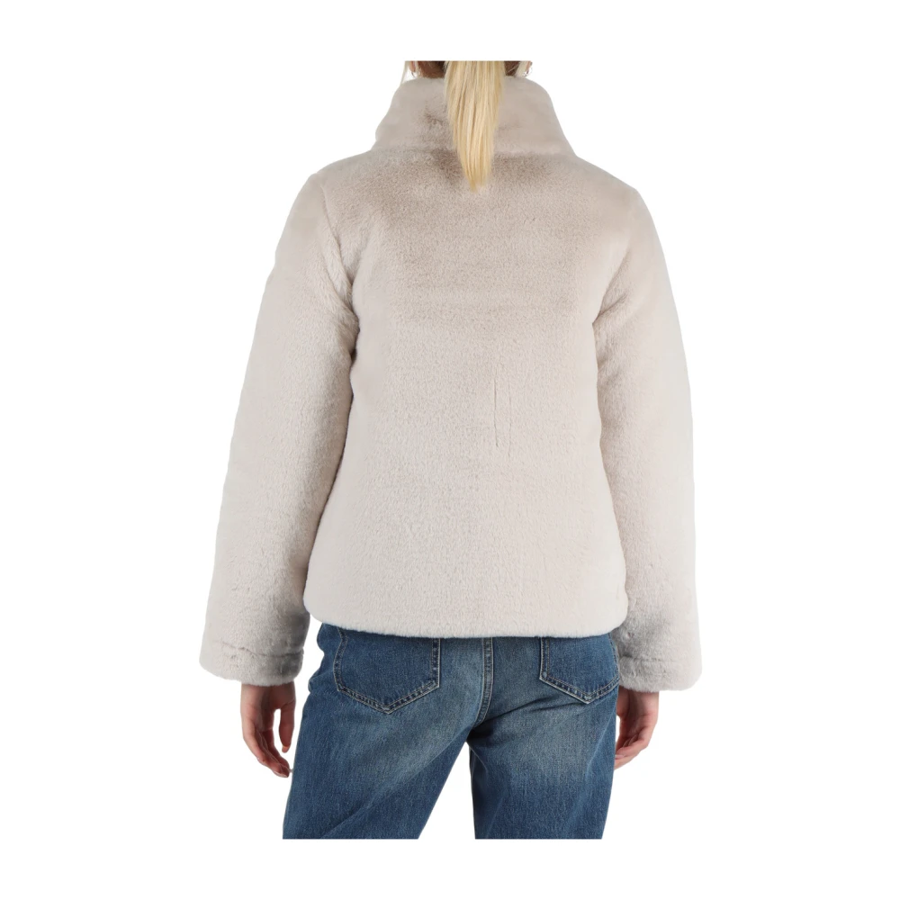 Colmar Omkeerbare imitatiebontjas met veren vulling Beige Dames