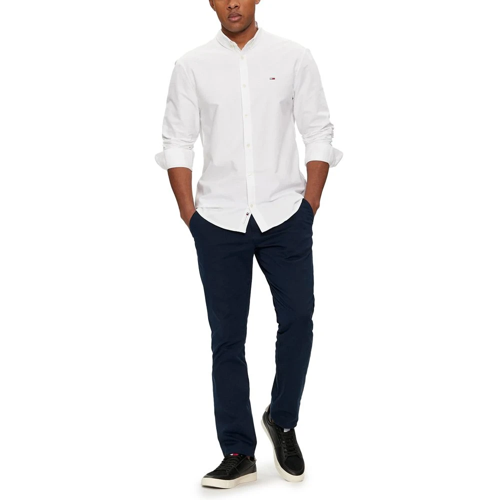 Tommy Jeans Wit Katoenen Overhemd Mannen Collectie White Heren