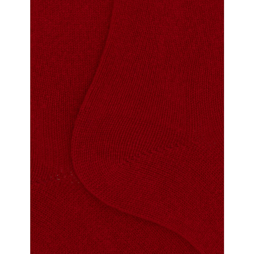 Gallo Luxe Cashmere Lange Rode Sokken Red Dames