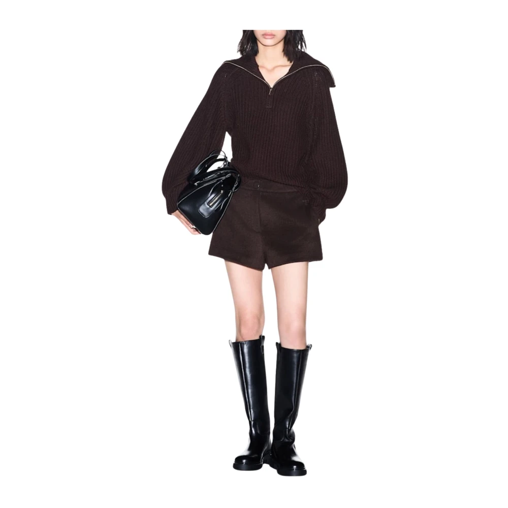 Armani Exchange , Round-Neck Knitwear, Female, Brown, M, Round-Neck Knitwear
