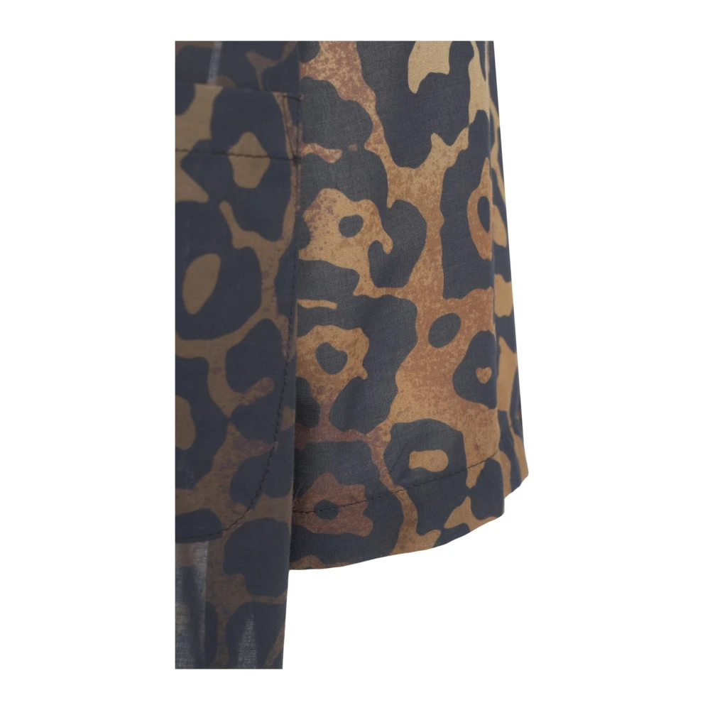 Amaránto Zwarte dierenprint overhemd stijlvol ontwerp Multicolor Heren