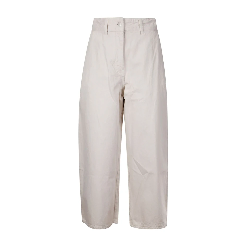 Studio Nicholson Beige Jeans met Witte Details Beige Dames