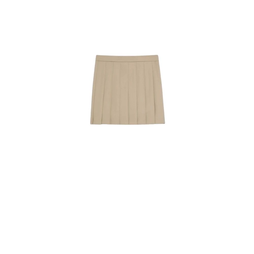Max Mara Studio Geplooide wollen minirok Gray Dames