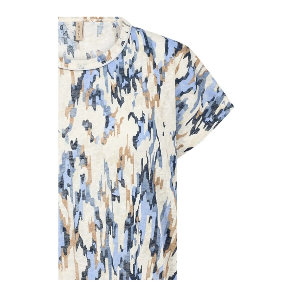 Soyaconcept Abstract Print Shirt Blauw Multicolor Dames