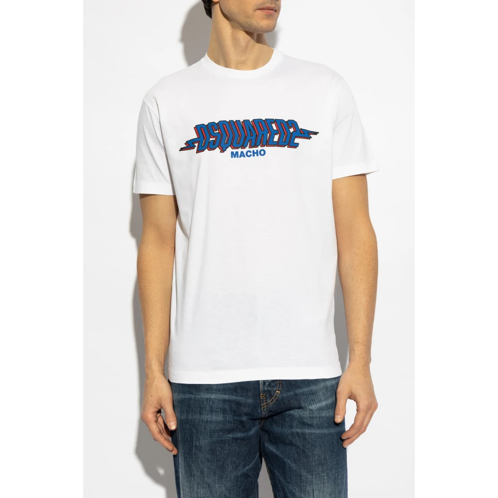 Dsquared2 T-shirt met logo White Heren