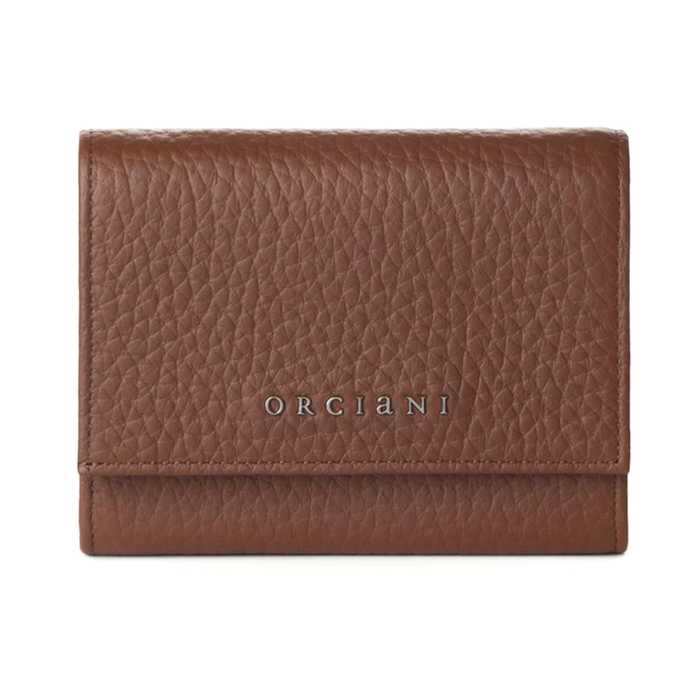 Orciani Bruin Leren Damesportemonnee RFID-bescherming Brown Dames