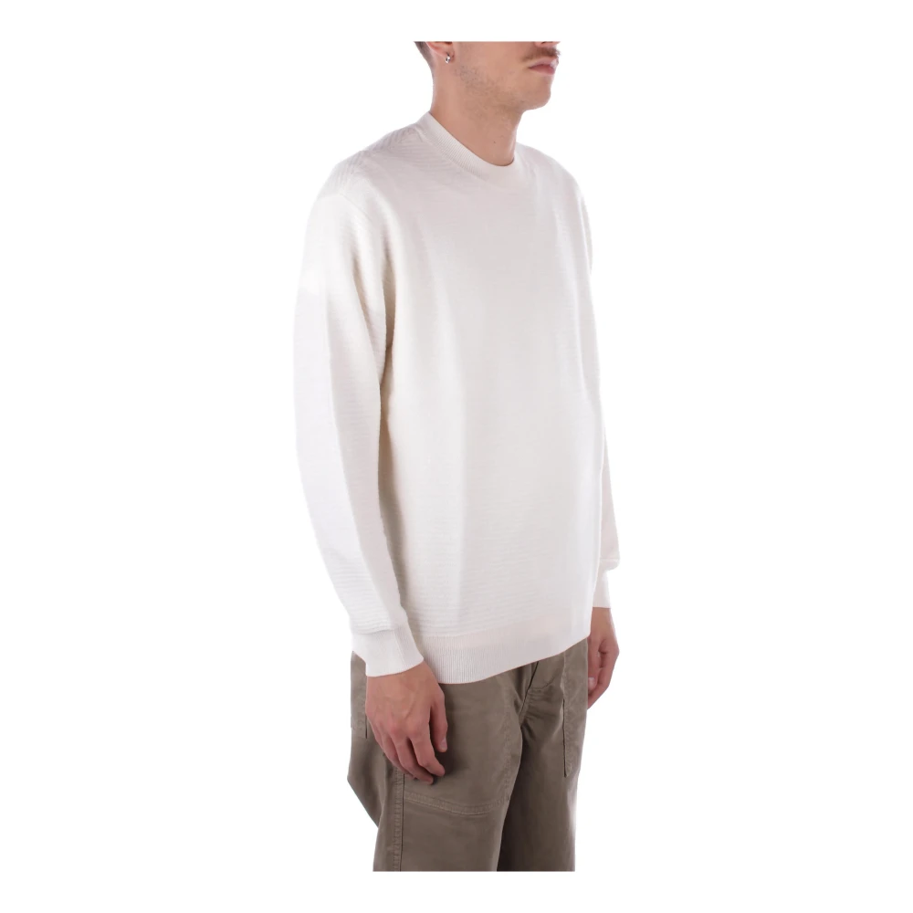 Emporio Armani Logo Front Sweater Room White Heren
