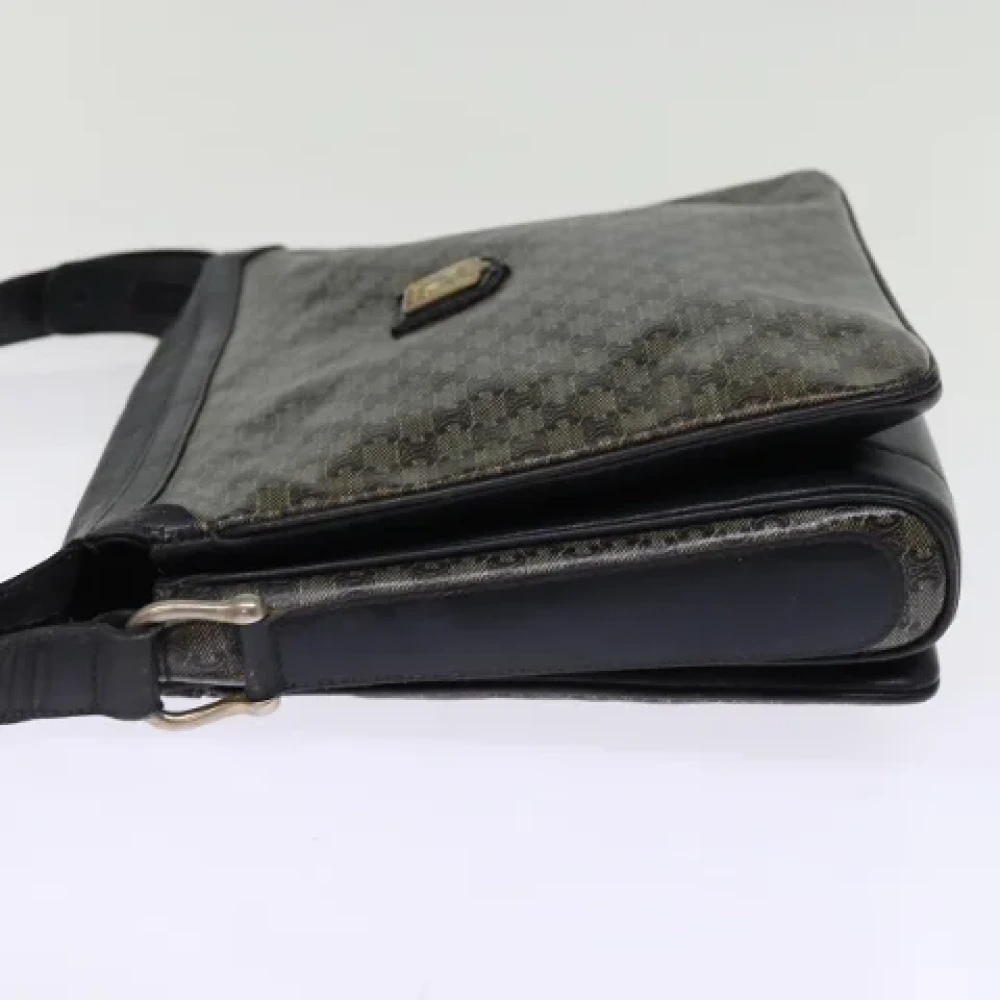 Celine Vintage Pre-owned Canvas shoulder-bags Black Dames