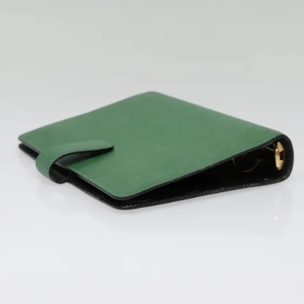 Louis Vuitton Vintage Pre-owned Leather home-office Green Dames
