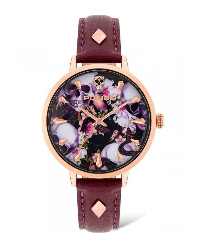 montre-en-cuir-rouge-a-quartz-cadran-multicolore