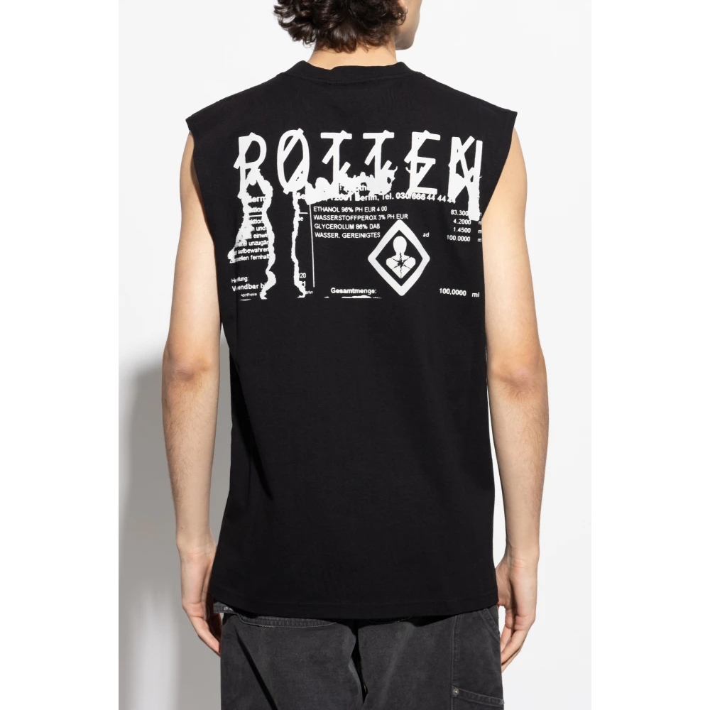 44 Label Group Mouwloos T-shirt Black Heren