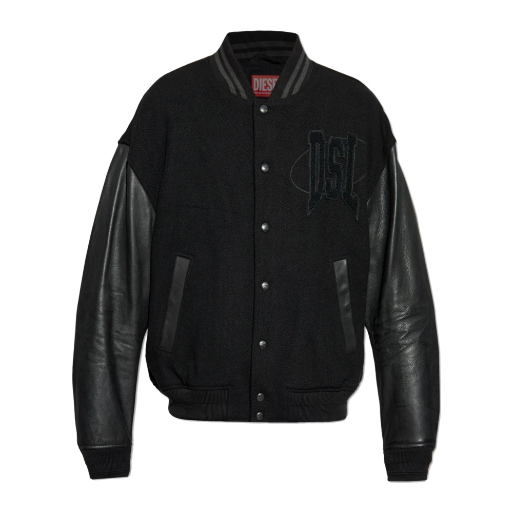 Diesel Men's Black Jacket L-Nyman - Bomber Jackets - S - Jackets