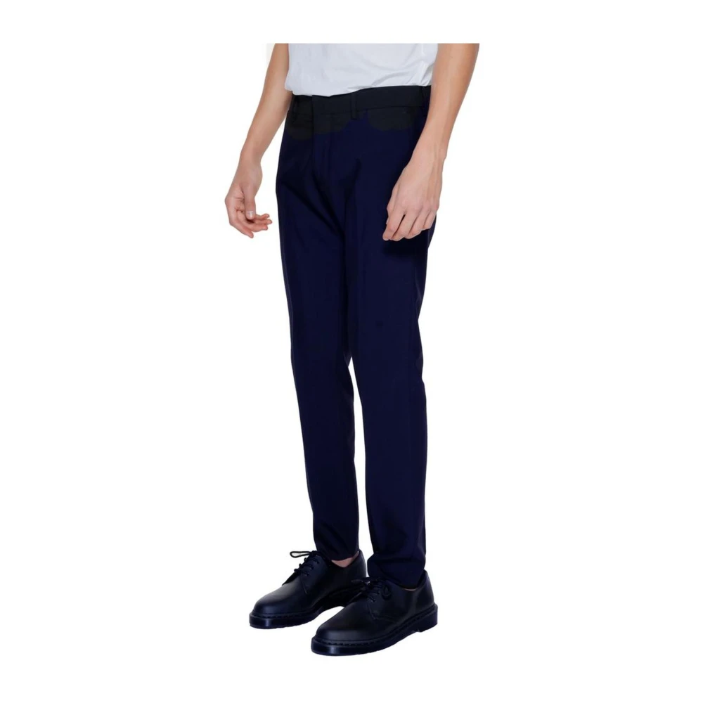 Antony Morato Blauwe Suit Broek Polyester Mix Lente Zomer Blue Heren