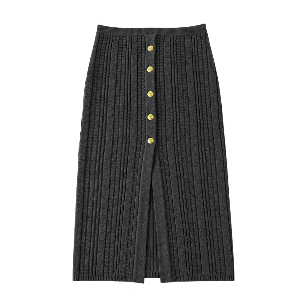 Twinset Donna Grigio - Gonna Midi - Skirts - M