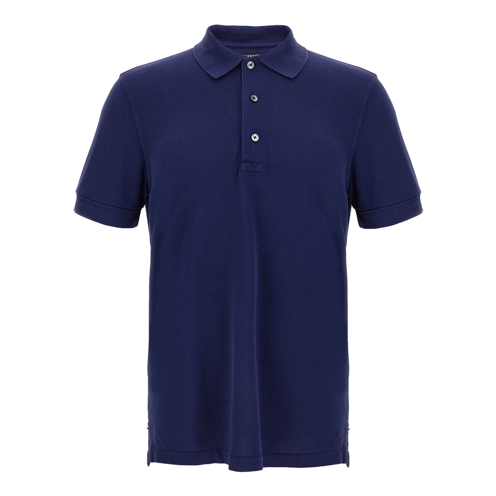 Tom Ford Men's Blue Polo Shirts, Xl, Piqué Polo Shirt