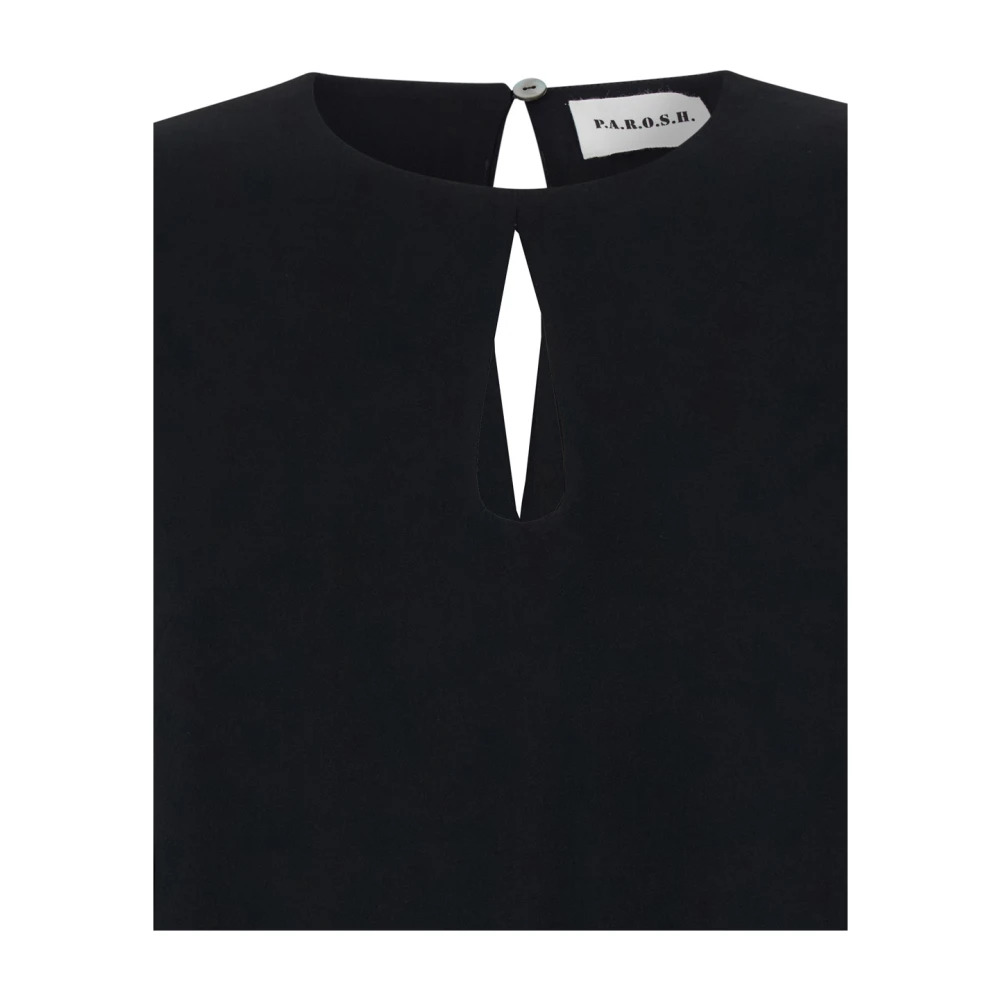 P.a.r.o.s.h. Zwarte Blusa Shirt Black Dames