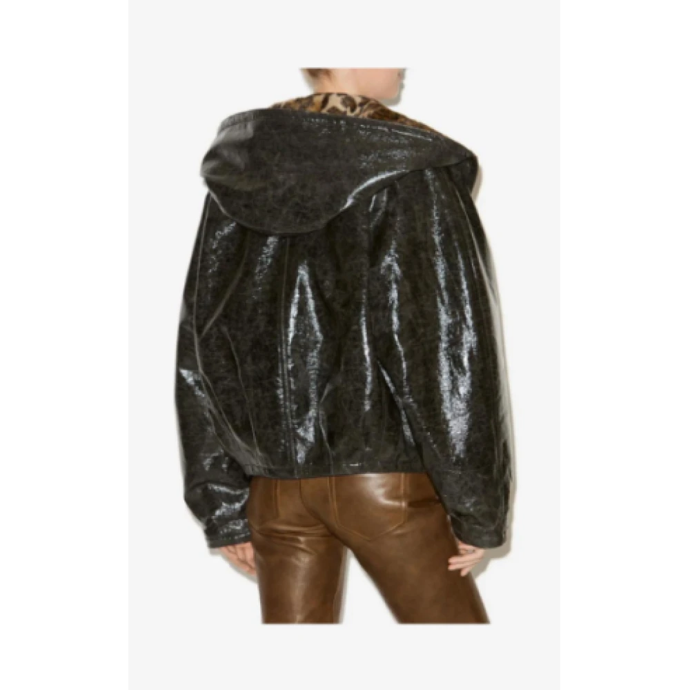 Isabel marant Luipaard Luxe Blouson Jas Black Dames