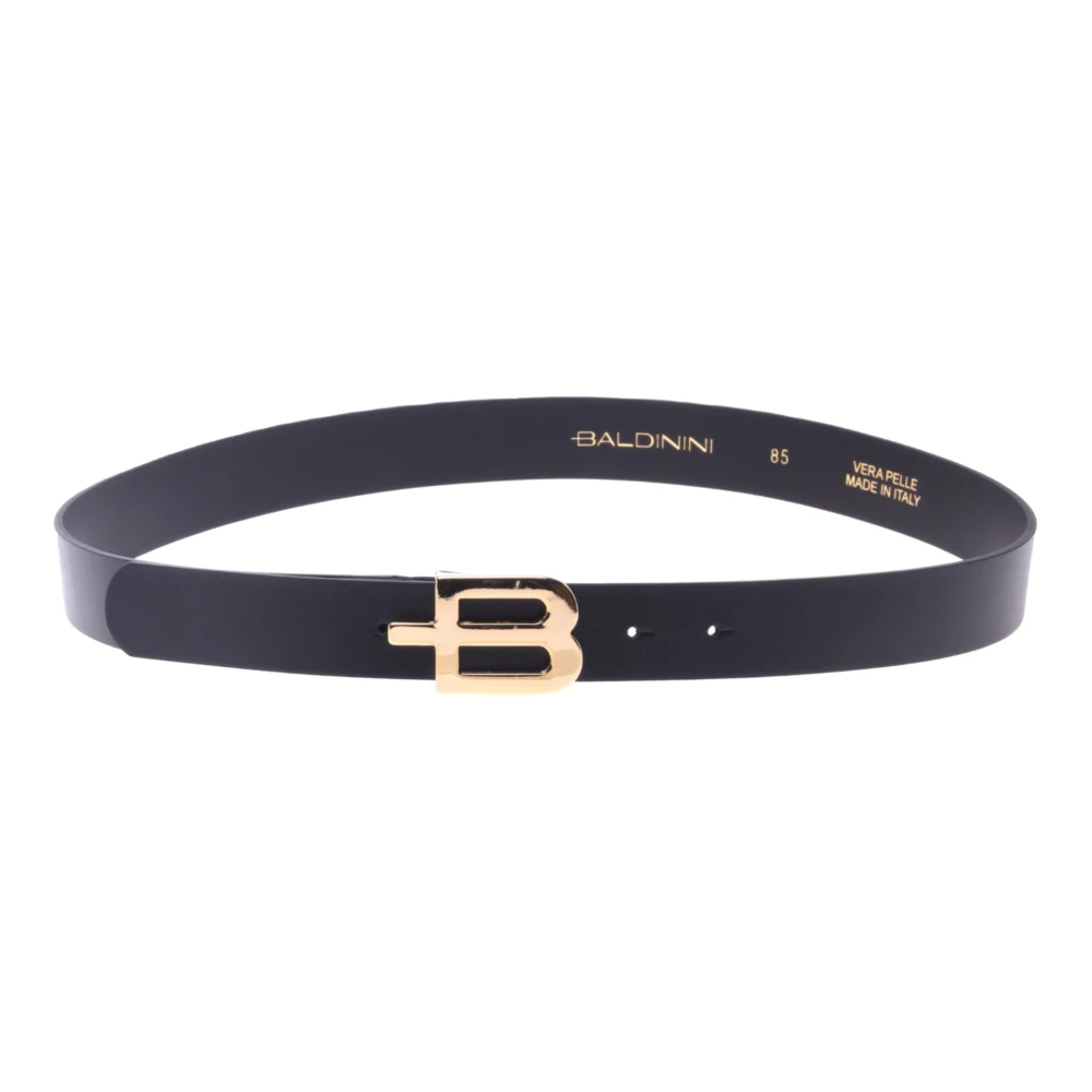 Baldinini Women's Black Leather Belt - Belts - 90 Cm - Accessories