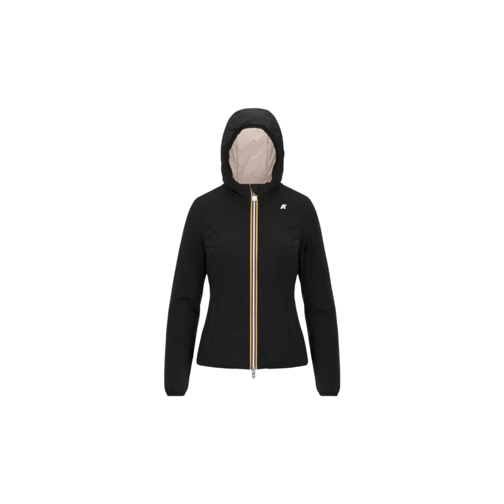 K-way Warm Dubbel Jas Lily Stijl Black Dames