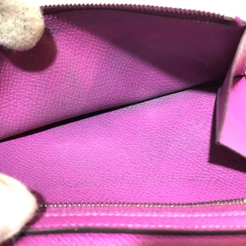 Hermès Vintage Pre-owned Leather wallets Purple Dames