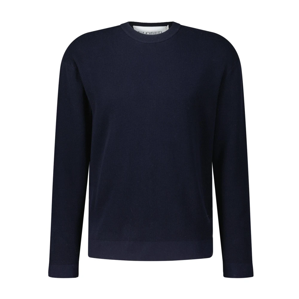 Closed Blauwe Gebreide Kleding voor Mannen Blue Heren