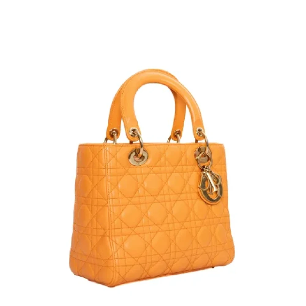 Dior Vintage Pre-owned Leather dior-bags Orange Dames