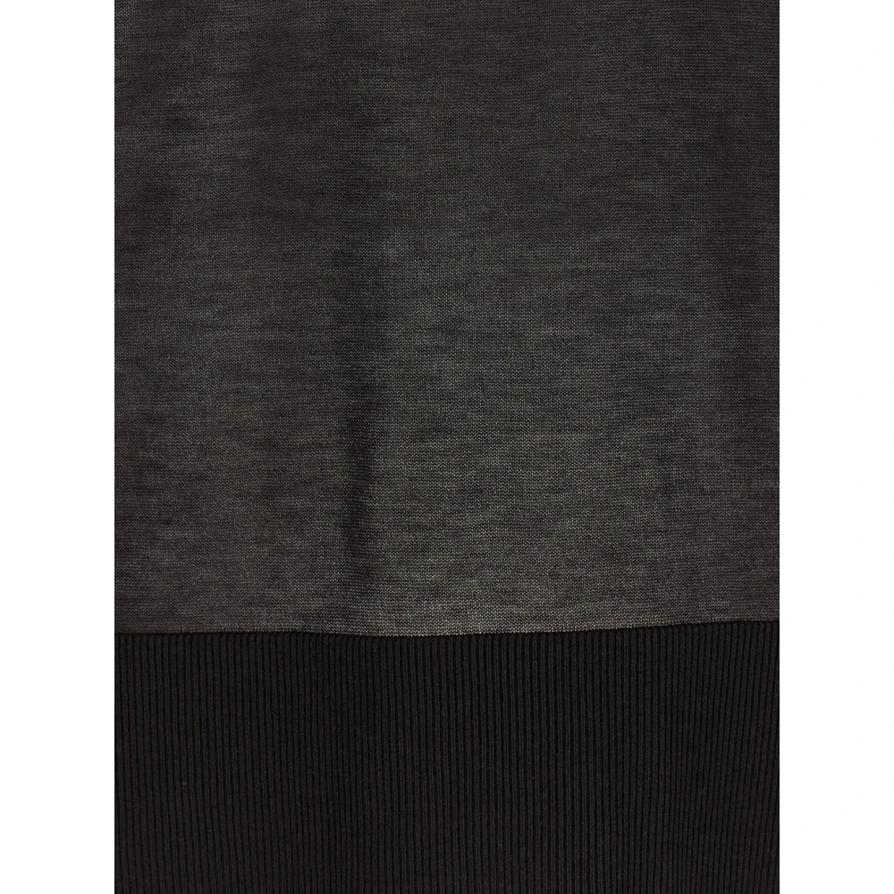 Michael Kors Zwarte V-hals Sweater Katoen Zijde Mix Black Dames