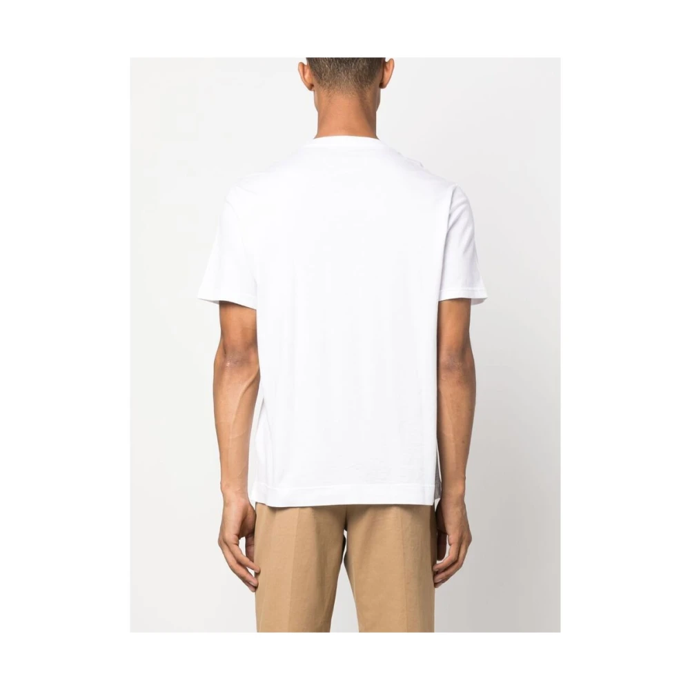 Fedeli Optisch wit biologisch katoenen T-shirt White Heren