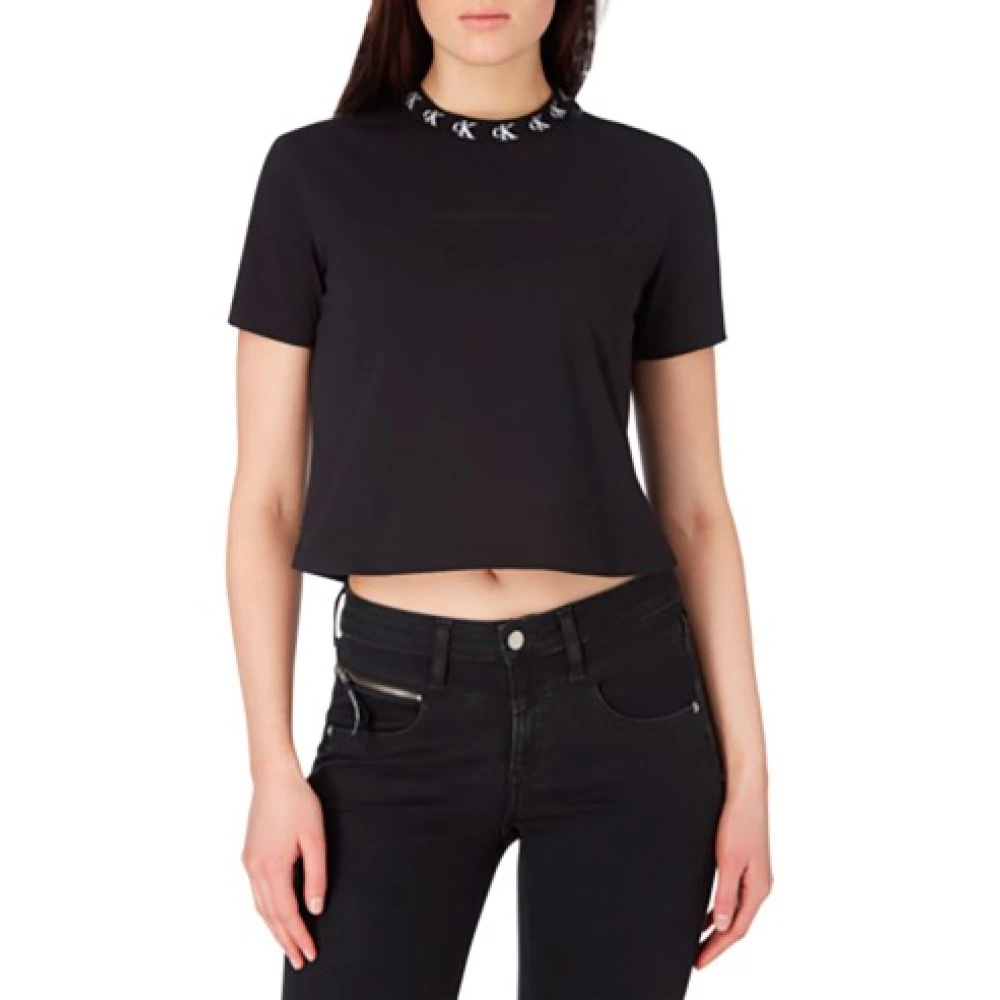 Calvin Klein Dames Organisch Katoenen T-Shirt Black Dames