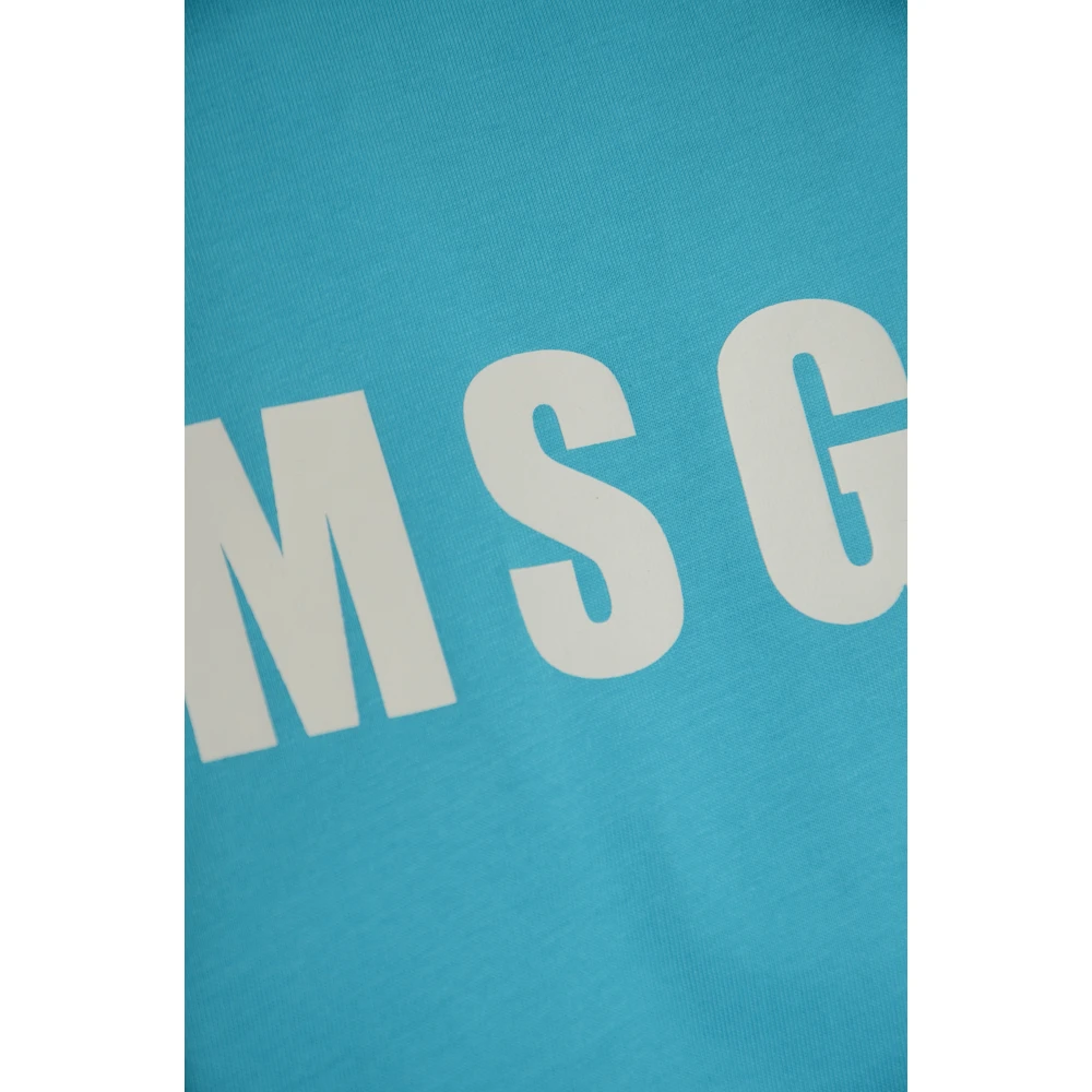 Msgm Blauwe T-shirts en Polos Blue Dames