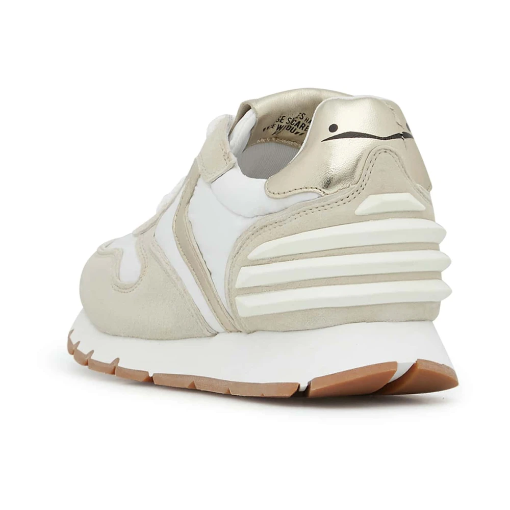 Voile blanche Suede and technical fabric sneakers Julia Power Beige Dames