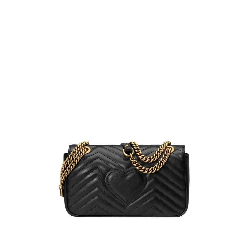 Gucci Marmont Small Matelassé Schoudertas Black Dames