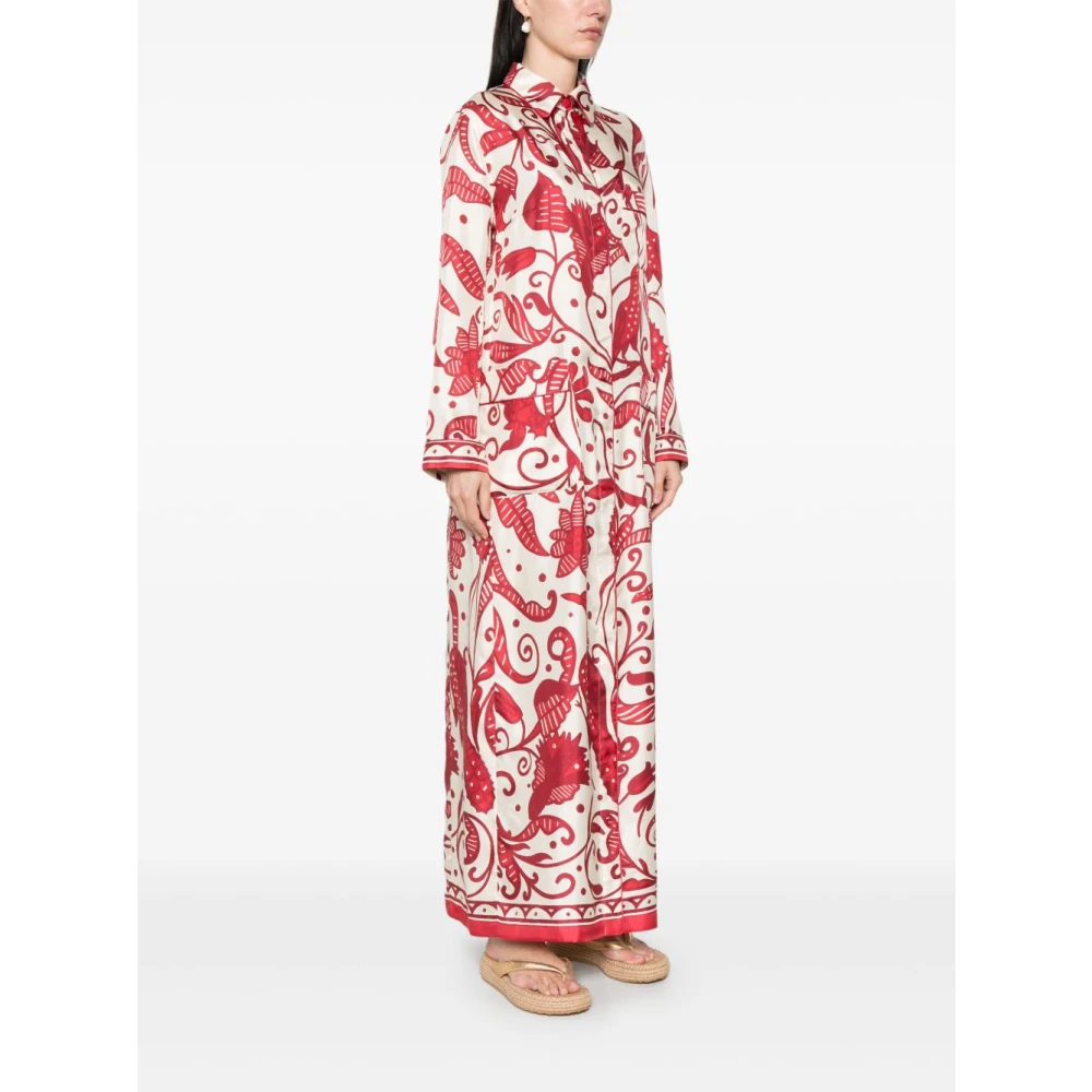 F.r.s For Restless Sleepers Witte Jurk met Zakken Multicolor Dames