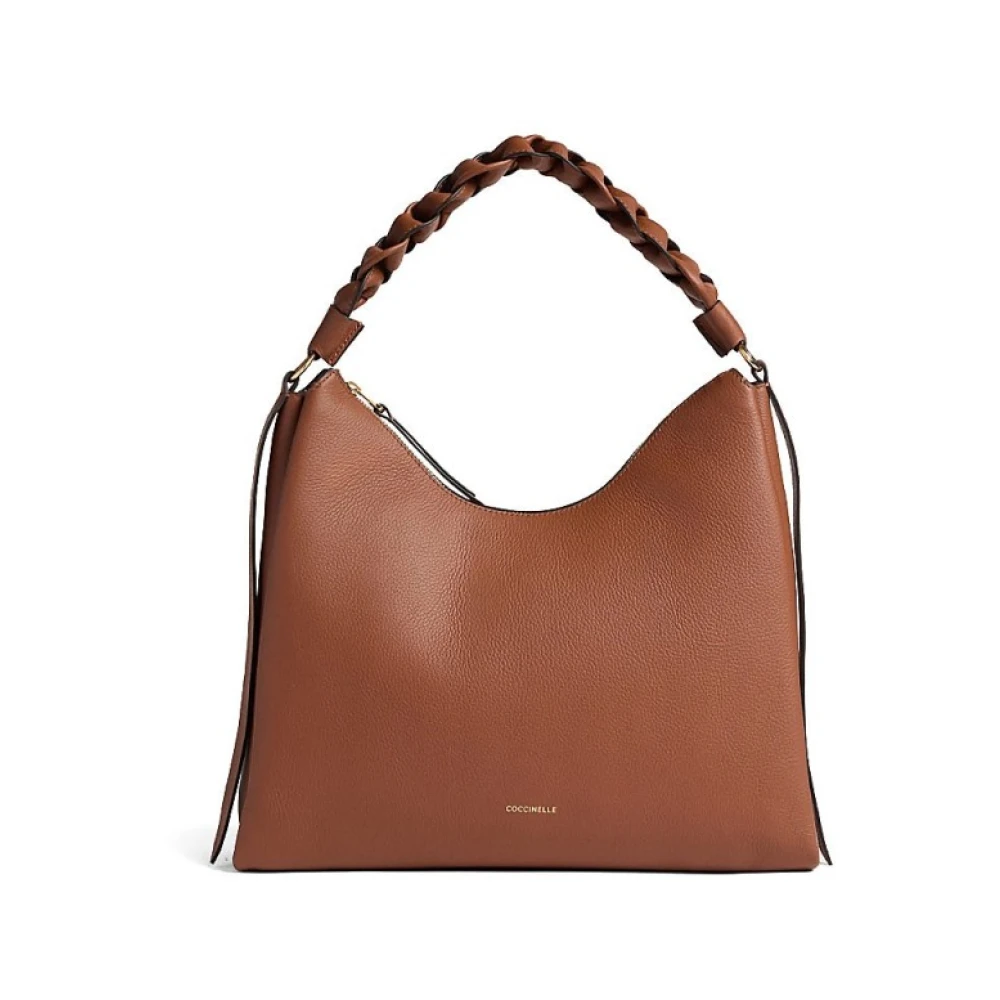 Coccinelle Women's Brown Shoulder Bags, One Size, Braided-Handle Shoulder Bag