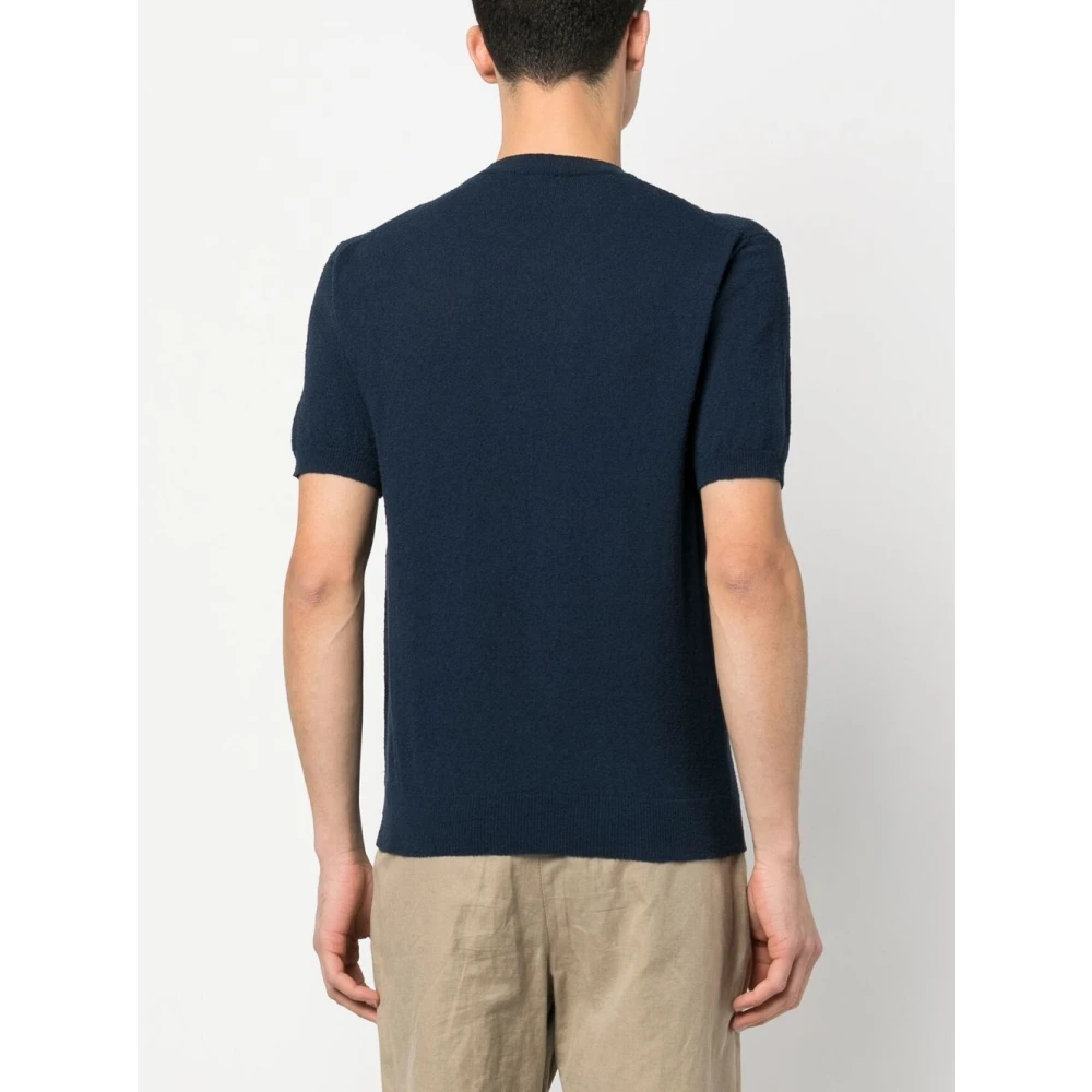 Drumohr Blauw T-shirt voor mannen Blue Heren