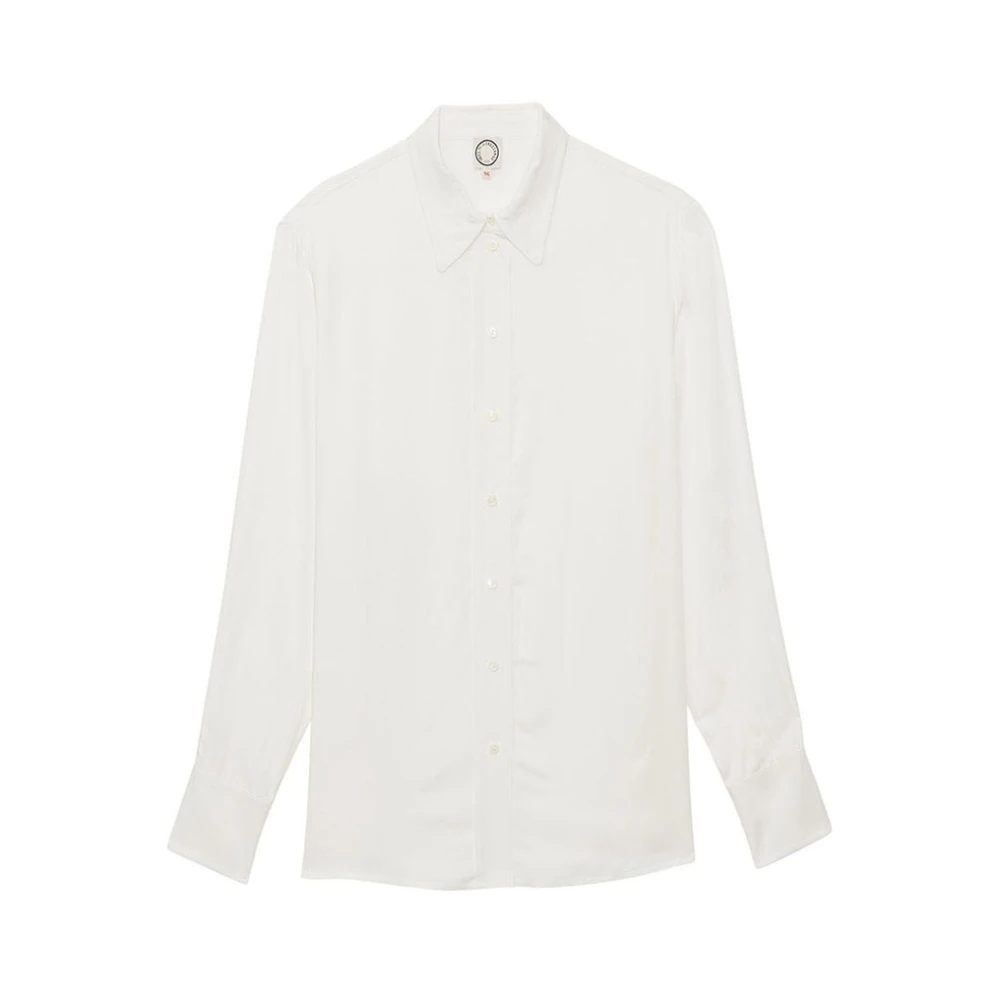 Ines De La Fressange Paris Witte viscose shirt met exclusief patroon White Dames