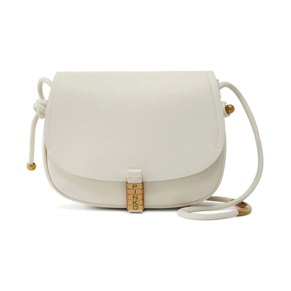 Pinko Witte leren dames crossbody tas White Dames