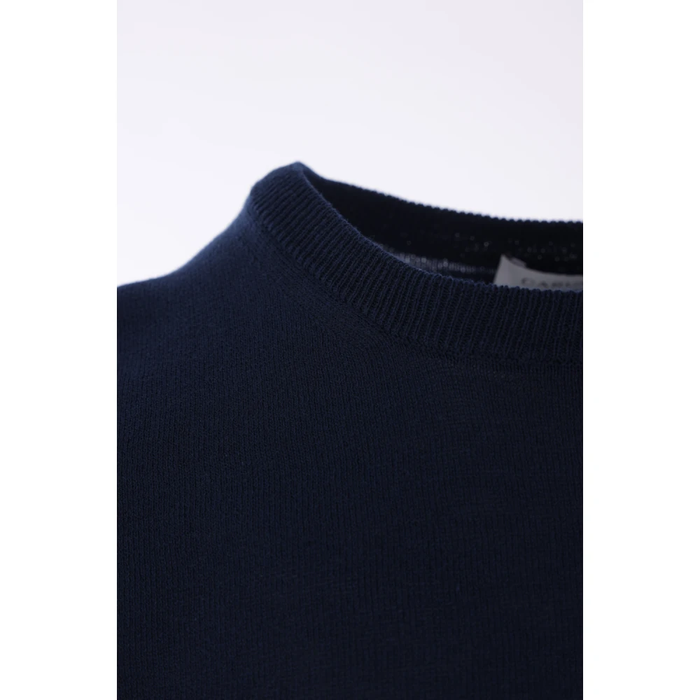 Caruso Blauw Katoenen T-shirt en Polo Blue Heren