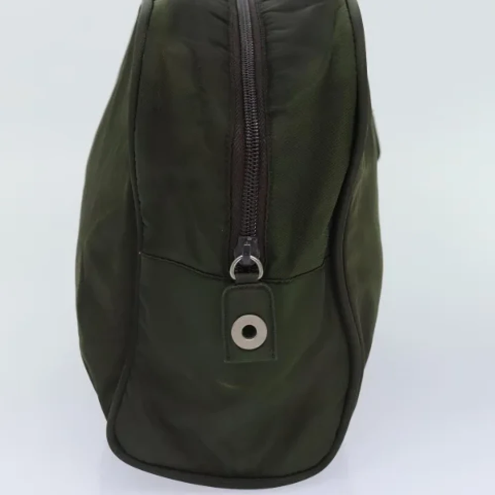 Prada Vintage Pre-owned Nylon handbags Green Dames
