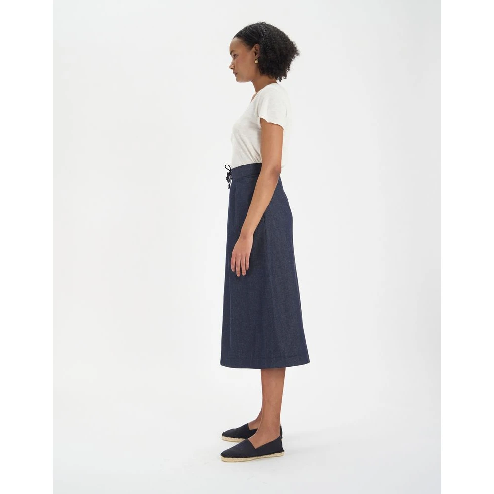 Ines De La Fressange Paris Maud geplooide rok van katoen Blue Dames