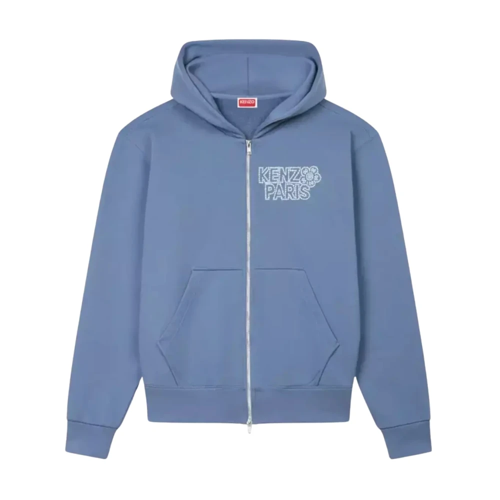 Kenzo Blauwe Rits Constellation Hoodie Blue Heren