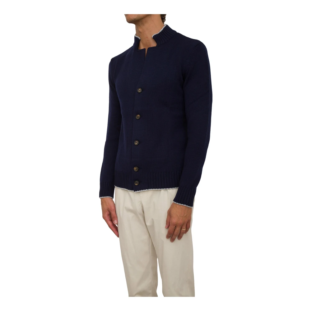 Eleventy Blauwe Cardigan Trui Stijlvolle Mode Blue Heren