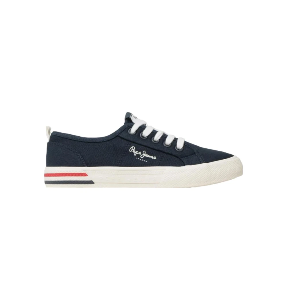 Pepe Jeans Boys Black Kids Sneakers, 36 Eu, Youthful Canvas Trainers For Active Kids